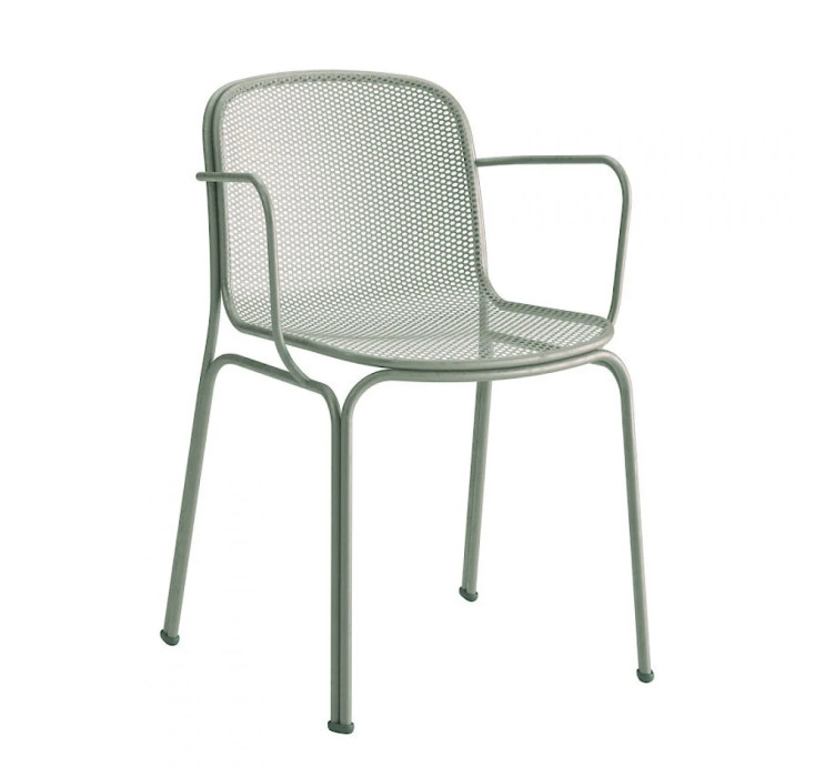 Металеве вуличне обіднє крісло Villa 2 Light Grey1